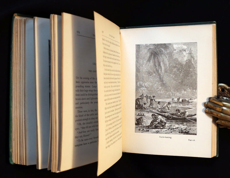 1889 Scarce Edition - Jules Verne - The Giant Raft: Eight Hundred Leagues on The Amazon