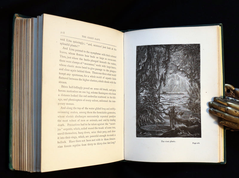 1889 Scarce Edition - Jules Verne - The Giant Raft: Eight Hundred Leagues on The Amazon