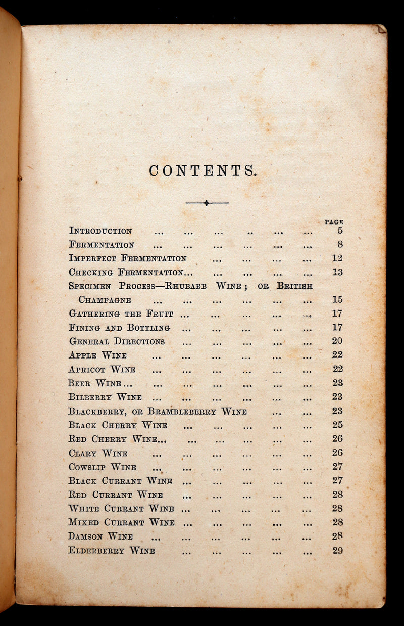 1870 Scarce Book ~ Home-Made WINES: How to Make and Keep Them By G. Vine. 1stED.