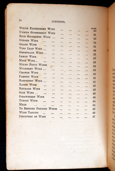 1870 Scarce Book ~ Home-Made WINES: How to Make and Keep Them By G. Vine. 1stED.