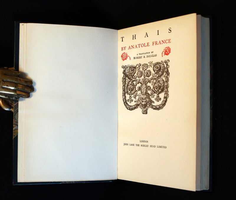 1924 Rare Book - THAIS  (Life of Saint Thaïs of Egypt) by Anatole France bound by SANGORSKI & SUTCLIFFE.