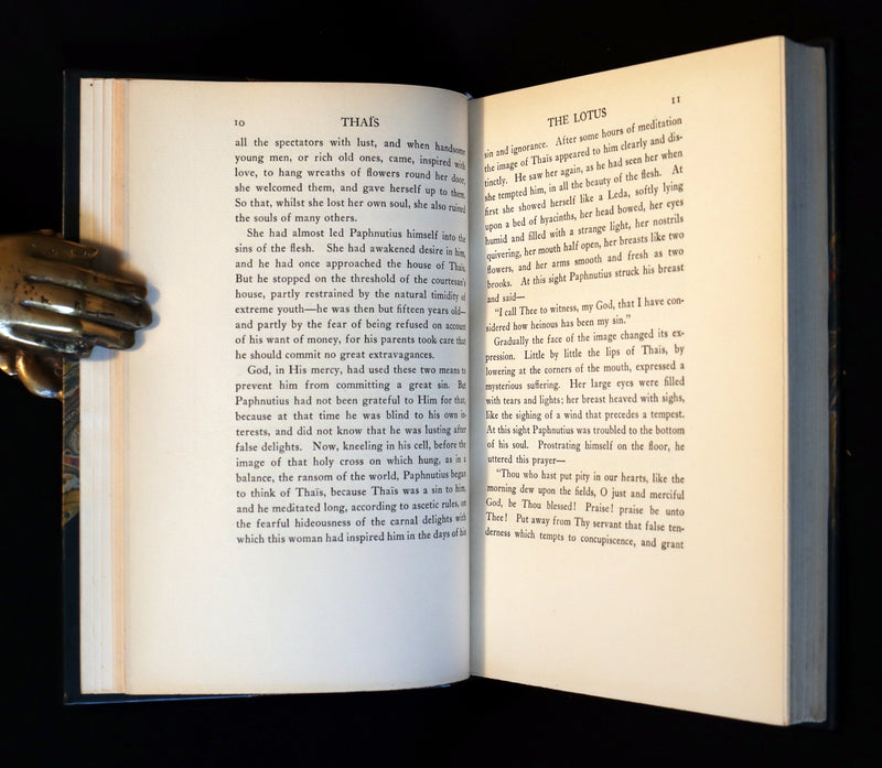 1924 Rare Book - THAIS  (Life of Saint Thaïs of Egypt) by Anatole France bound by SANGORSKI & SUTCLIFFE.