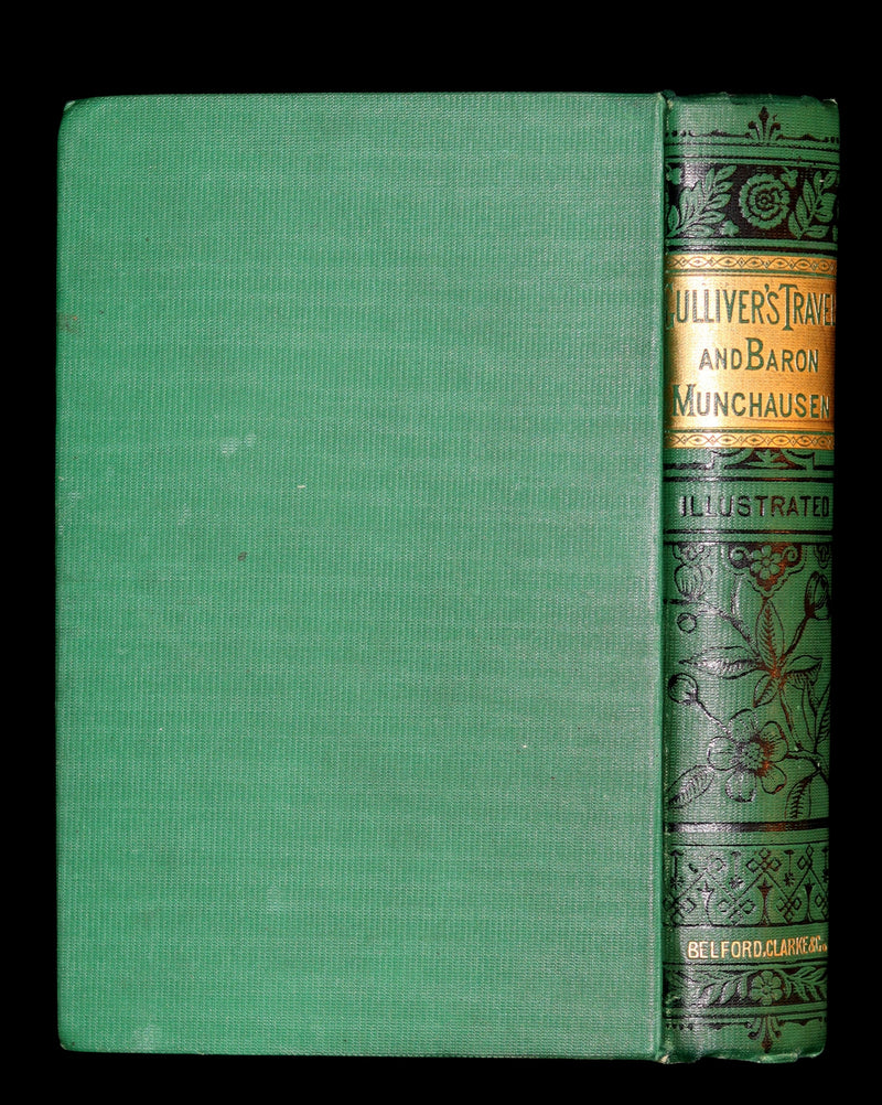 1885 Rare Victorian Book - Gulliver's Travels Into Several Remote Nations of the World & Baron Munchausen Illustrated.