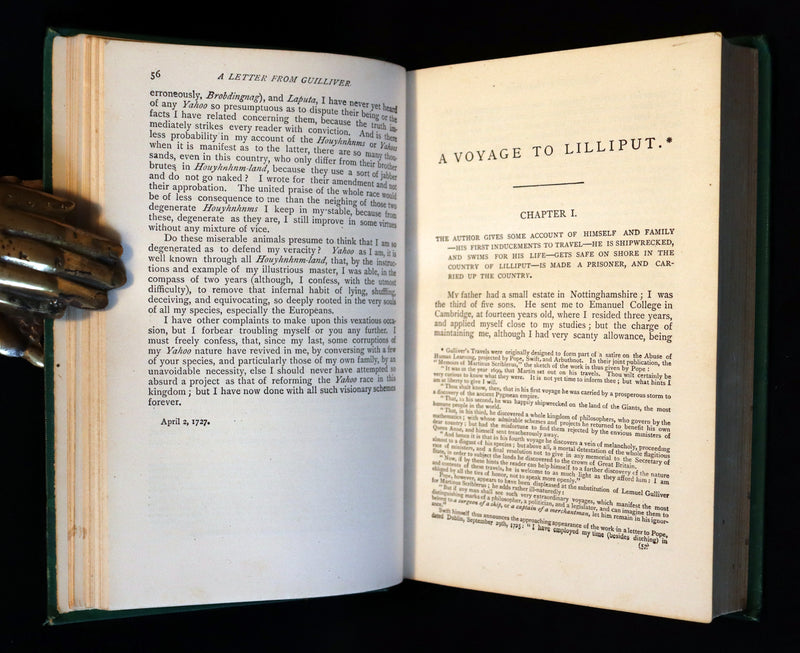 1885 Rare Victorian Book - Gulliver's Travels Into Several Remote Nations of the World & Baron Munchausen Illustrated.