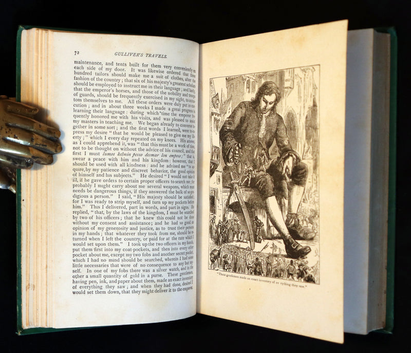 1885 Rare Victorian Book - Gulliver's Travels Into Several Remote Nations of the World & Baron Munchausen Illustrated.