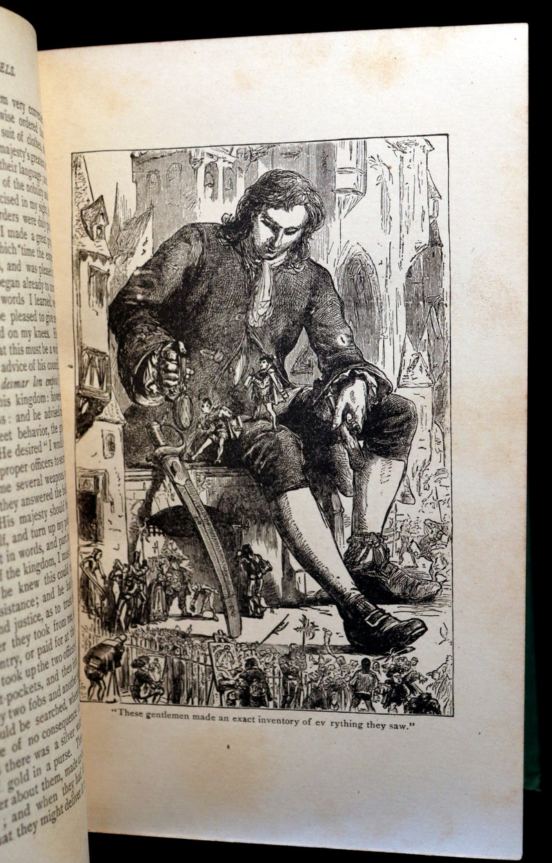 1885 Rare Victorian Book - Gulliver's Travels Into Several Remote Nations of the World & Baron Munchausen Illustrated.