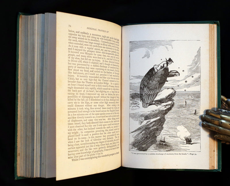 1885 Rare Victorian Book - Gulliver's Travels Into Several Remote Nations of the World & Baron Munchausen Illustrated.