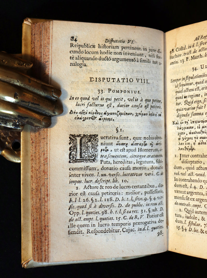 1656 Rare Latin vellum Book on Roman Law - In Extremum Pandectarum Titulum by Johann Jacob Wissenbach.