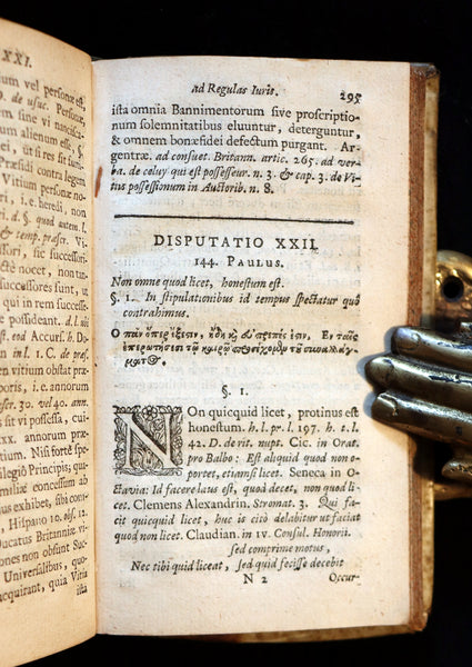 1656 Rare Latin vellum Book on Roman Law - In Extremum Pandectarum Titulum by Johann Jacob Wissenbach.