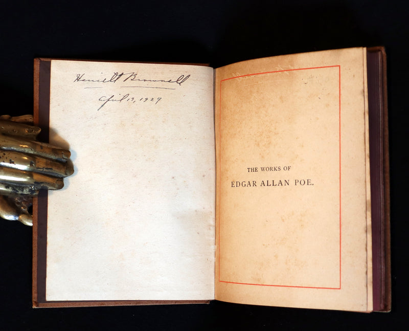 1885 Scarce Victorian Book - The Poetical Works of EDGAR ALLAN POE with the Masque of the Red Death.