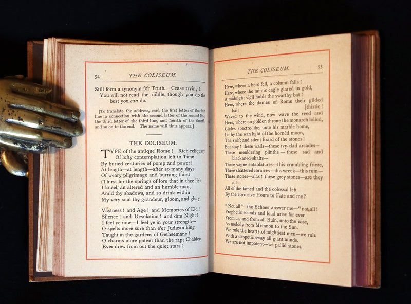 1885 Scarce Victorian Book - The Poetical Works of EDGAR ALLAN POE with the Masque of the Red Death.