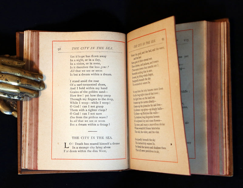 1885 Scarce Victorian Book - The Poetical Works of EDGAR ALLAN POE with the Masque of the Red Death.