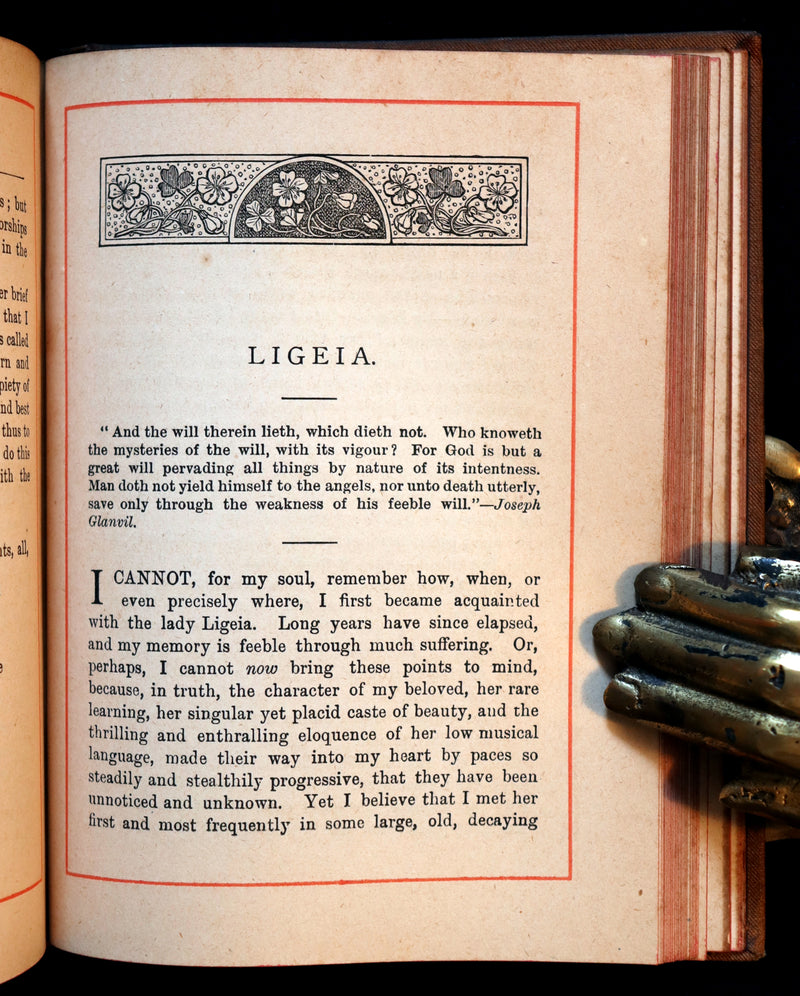 1885 Scarce Victorian Book - The Poetical Works of EDGAR ALLAN POE with the Masque of the Red Death.