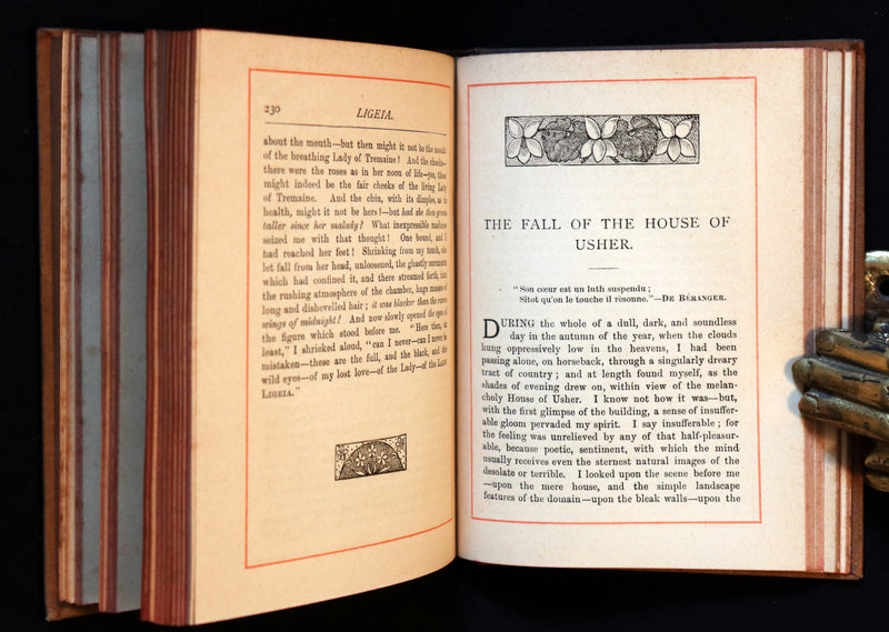 1885 Scarce Victorian Book - The Poetical Works of EDGAR ALLAN POE with the Masque of the Red Death.