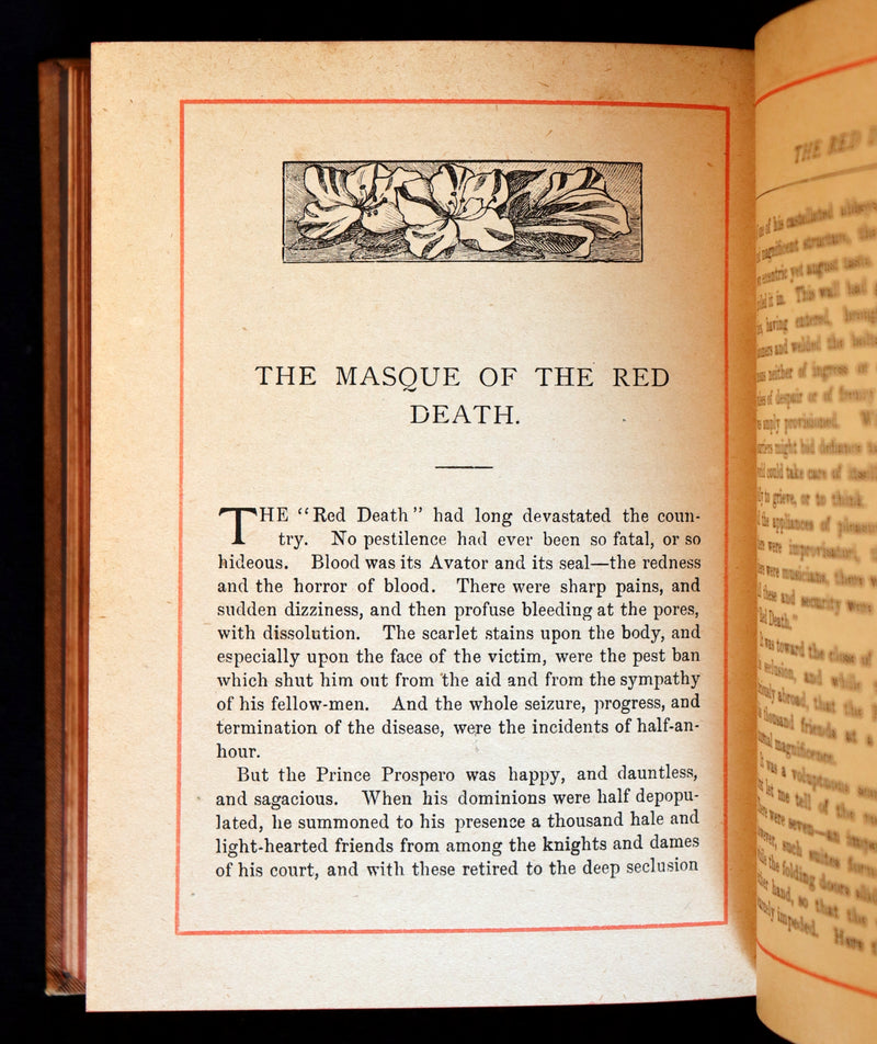 1885 Scarce Victorian Book - The Poetical Works of EDGAR ALLAN POE with the Masque of the Red Death.