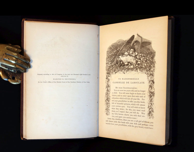 1867 Scarce Book - FAIRY Book by Edouard Laboulaye - illustrated. FIRST EDITION.