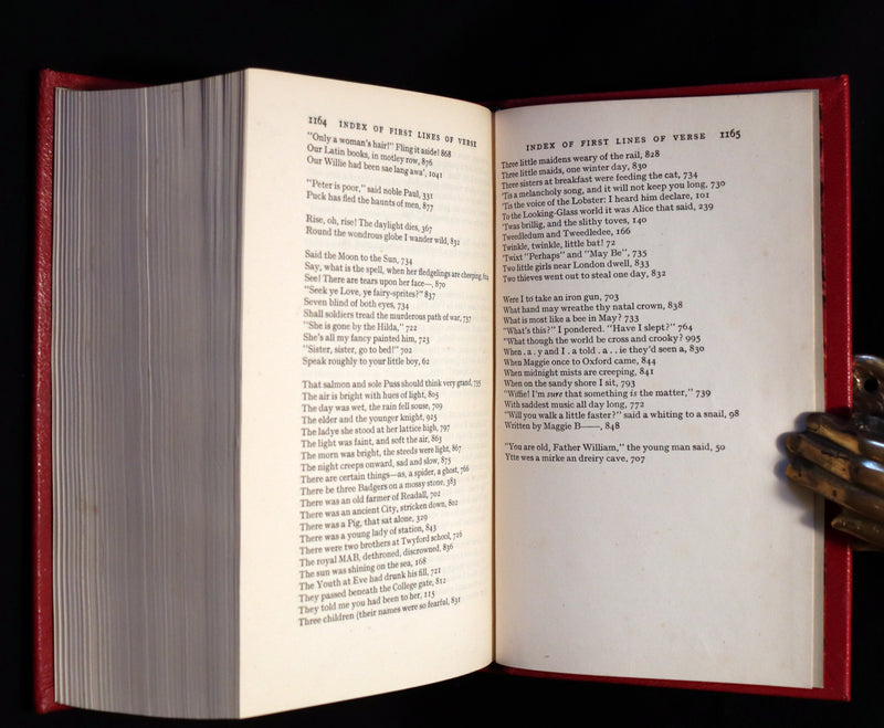 1939 Rare First Edition Book - Complete Works of Lewis Carroll including Alice's Adventures in Wonderland, Through the Looking-Glass, etc.