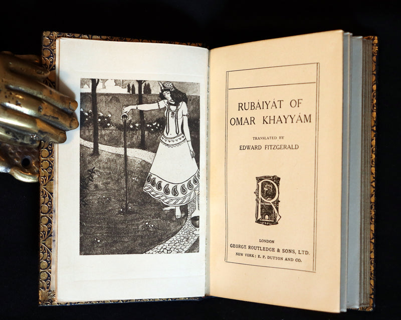1900 Beautiful Ramage Binding - Rubaiyat of Omar Khayyam wonderfully Illustrated by James Gilbert.