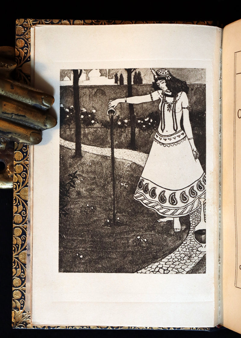 1900 Beautiful Ramage Binding - Rubaiyat of Omar Khayyam wonderfully Illustrated by James Gilbert.