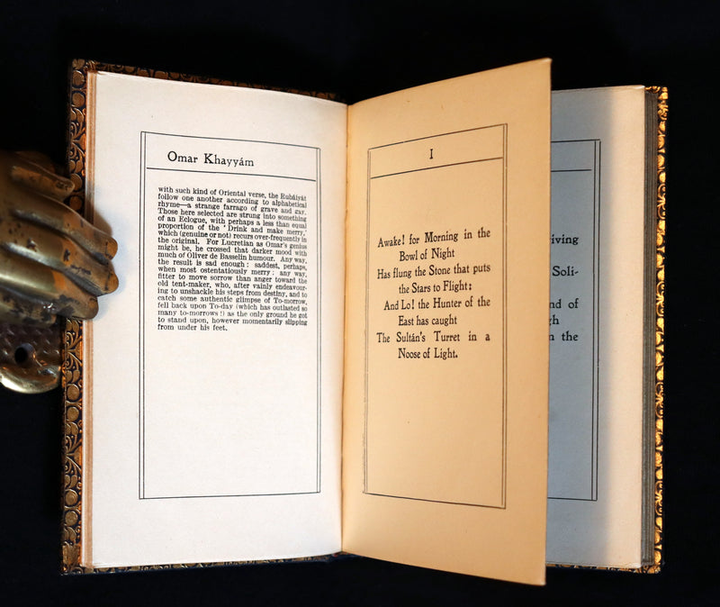 1900 Beautiful Ramage Binding - Rubaiyat of Omar Khayyam wonderfully Illustrated by James Gilbert.