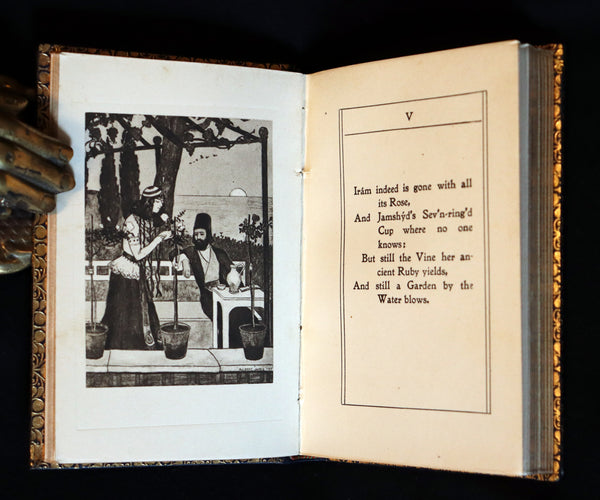1900 Beautiful Ramage Binding - Rubaiyat of Omar Khayyam wonderfully Illustrated by James Gilbert.