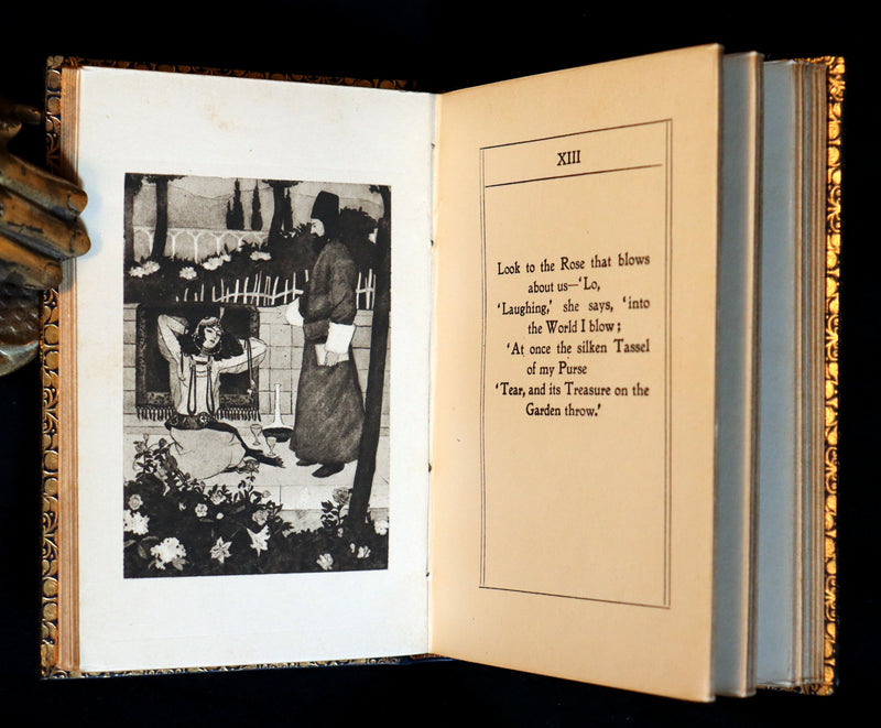 1900 Beautiful Ramage Binding - Rubaiyat of Omar Khayyam wonderfully Illustrated by James Gilbert.