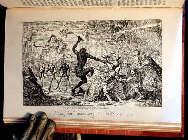 1868 Scarce Edition - Demonology & Witchcraft - WITCHES & FAIRIES with 6 illustrations by Cruikshank.