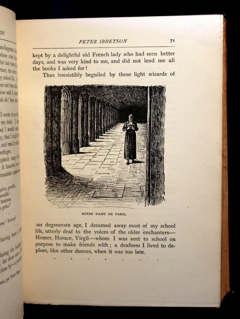 1896 Rare Book - Peter Ibbetson - A strange tale of Communication through Dreams by George Du Maurier.
