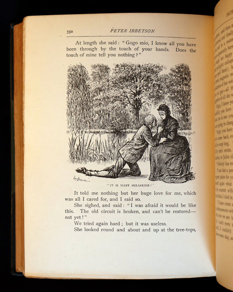 1896 Rare Book - Peter Ibbetson - A strange tale of Communication through Dreams by George Du Maurier.