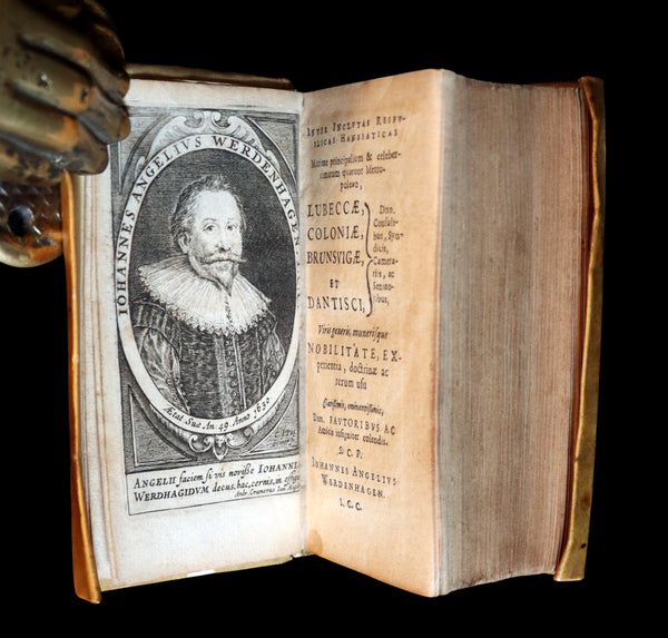 1631 Rare vellum Latin Book - Historical Foundations of the Hanseatic Republics by Johann Angelius (von) Werdenhagen.
