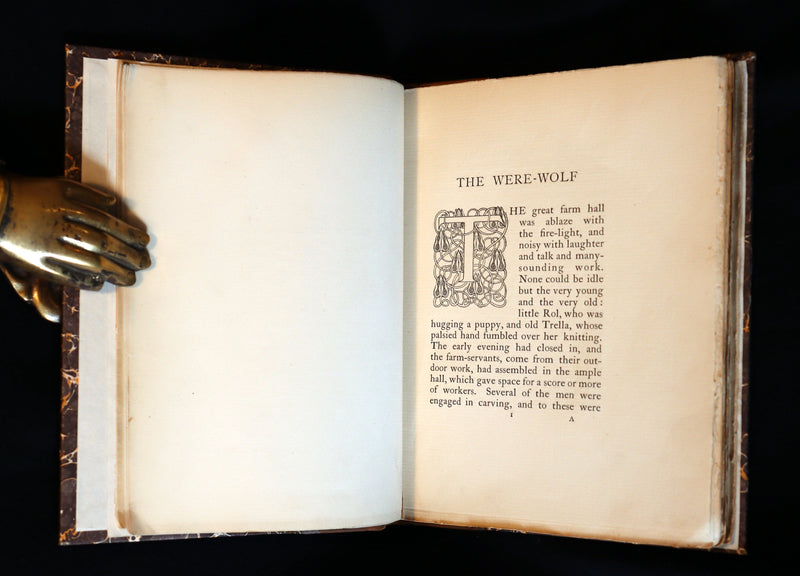 1896 Rare Book on Werewolves - THE WERE-WOLF written by Clemence Housman. First Edition.
