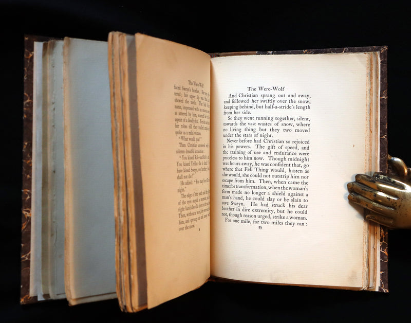 1896 Rare Book on Werewolves - THE WERE-WOLF written by Clemence Housman. First Edition.