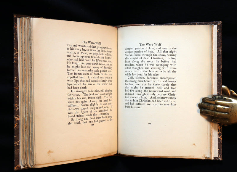 1896 Rare Book on Werewolves - THE WERE-WOLF written by Clemence Housman. First Edition.