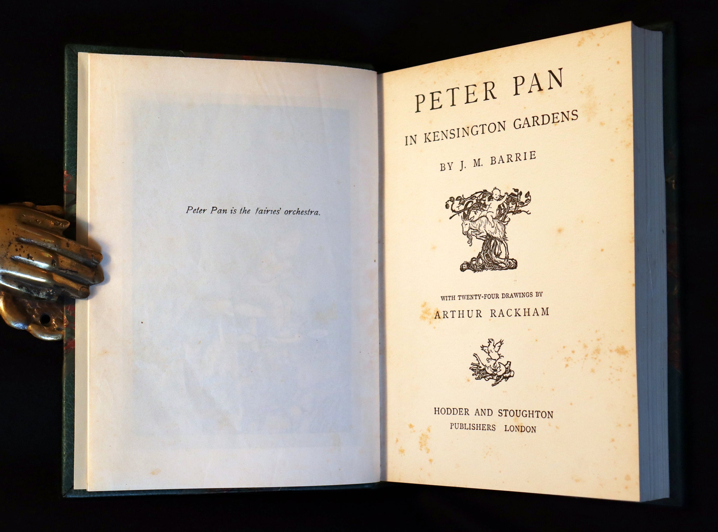 1910 Rare Book - PETER PAN in Kensington Garden illustrated by Arthur ...