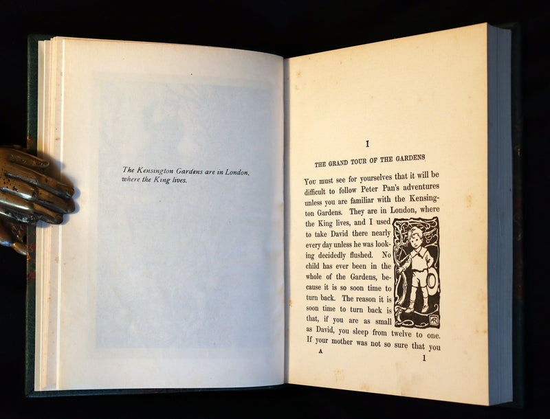 1910 Rare Book - PETER PAN in Kensington Garden illustrated by Arthur Rackham.