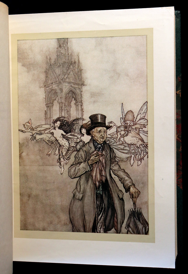 1910 Rare Book - PETER PAN in Kensington Garden illustrated by Arthur Rackham.