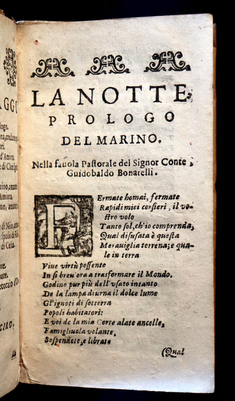 1623 Scarce Italian vellum Book ~ Phyllis of Scyros ~ Filli di Sciro favola pastorale Del Conte Guidobaldo de Bonarelli.