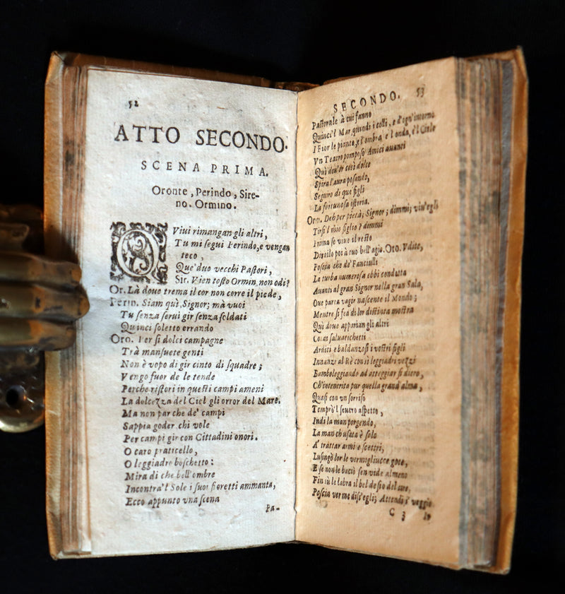 1623 Scarce Italian vellum Book ~ Phyllis of Scyros ~ Filli di Sciro favola pastorale Del Conte Guidobaldo de Bonarelli.