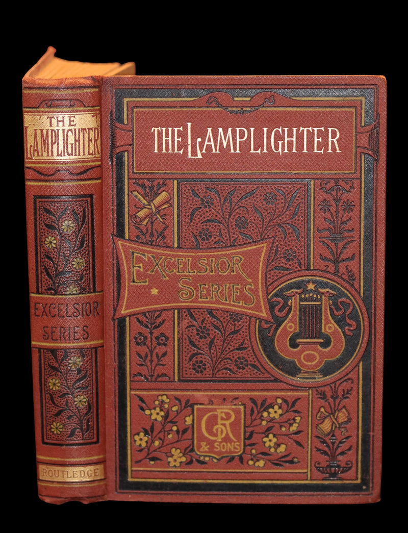 1880 Rare Victorian Book - The LAMPLIGHTER by Maria Susanna Cummins.