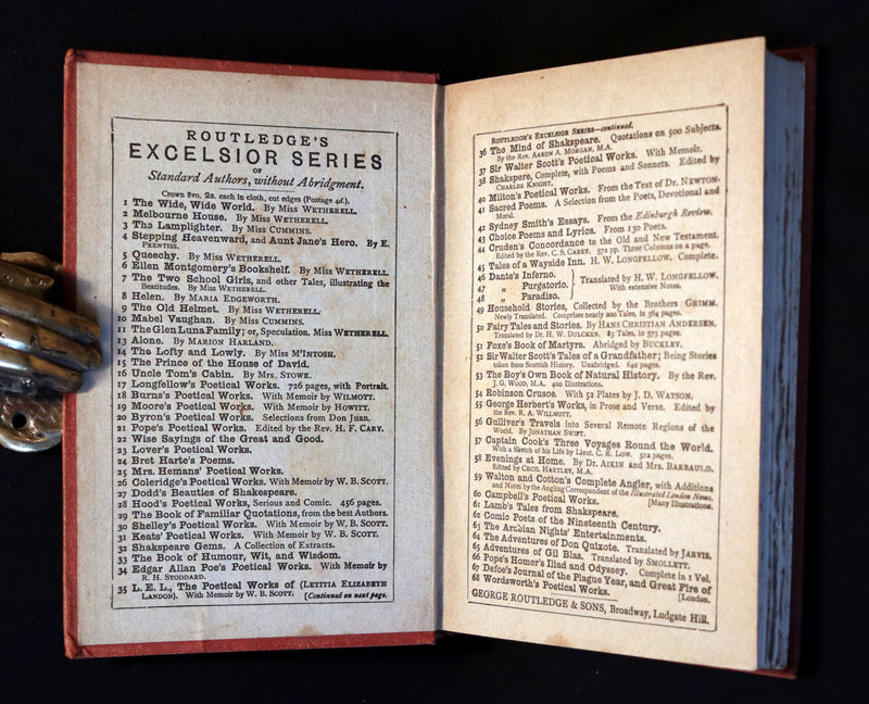 1880 Rare Victorian Book - The LAMPLIGHTER by Maria Susanna Cummins.