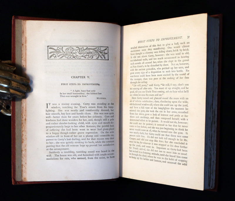 1880 Rare Victorian Book - The LAMPLIGHTER by Maria Susanna Cummins.