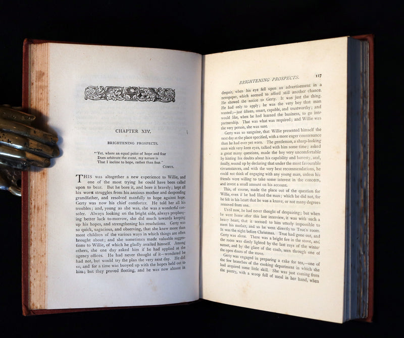 1880 Rare Victorian Book - The LAMPLIGHTER by Maria Susanna Cummins.