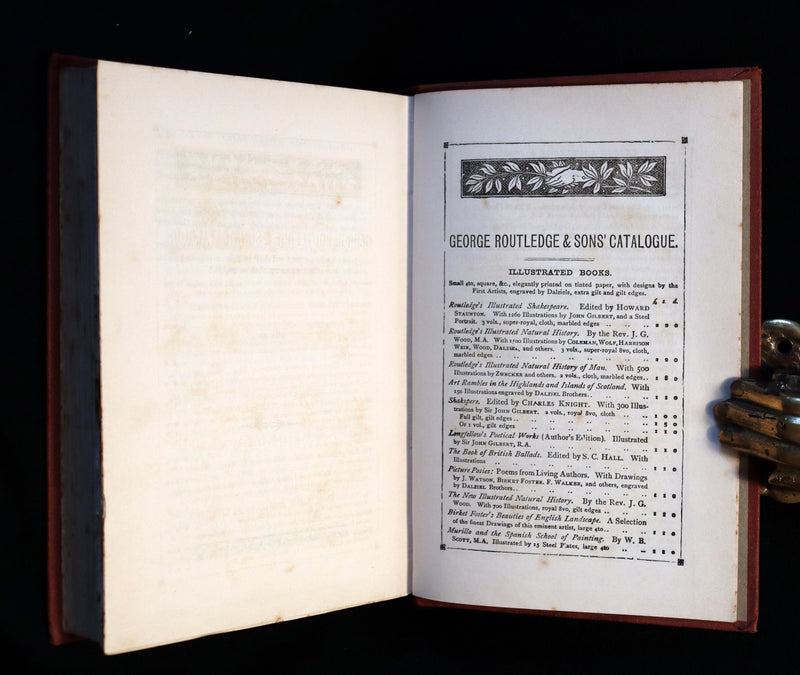 1880 Rare Victorian Book - The LAMPLIGHTER by Maria Susanna Cummins.