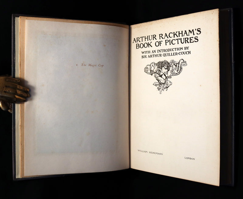 1913 Rare First Edition - Arthur RACKHAM's Book of Pictures - Magic, Elves, Goblins, Dragons, Frog Prince, Santa Claus, Sea Serpent, etc.