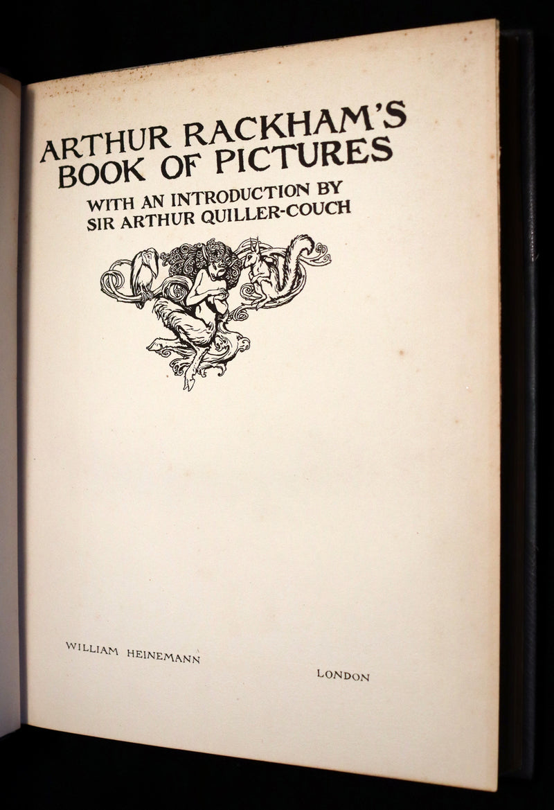 1913 Rare First Edition - Arthur RACKHAM's Book of Pictures - Magic, Elves, Goblins, Dragons, Frog Prince, Santa Claus, Sea Serpent, etc.