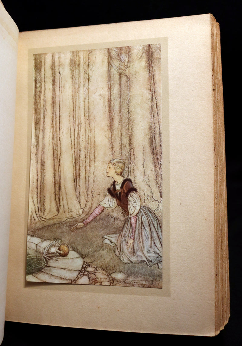 1913 Rare First Edition - Arthur RACKHAM's Book of Pictures - Magic, Elves, Goblins, Dragons, Frog Prince, Santa Claus, Sea Serpent, etc.