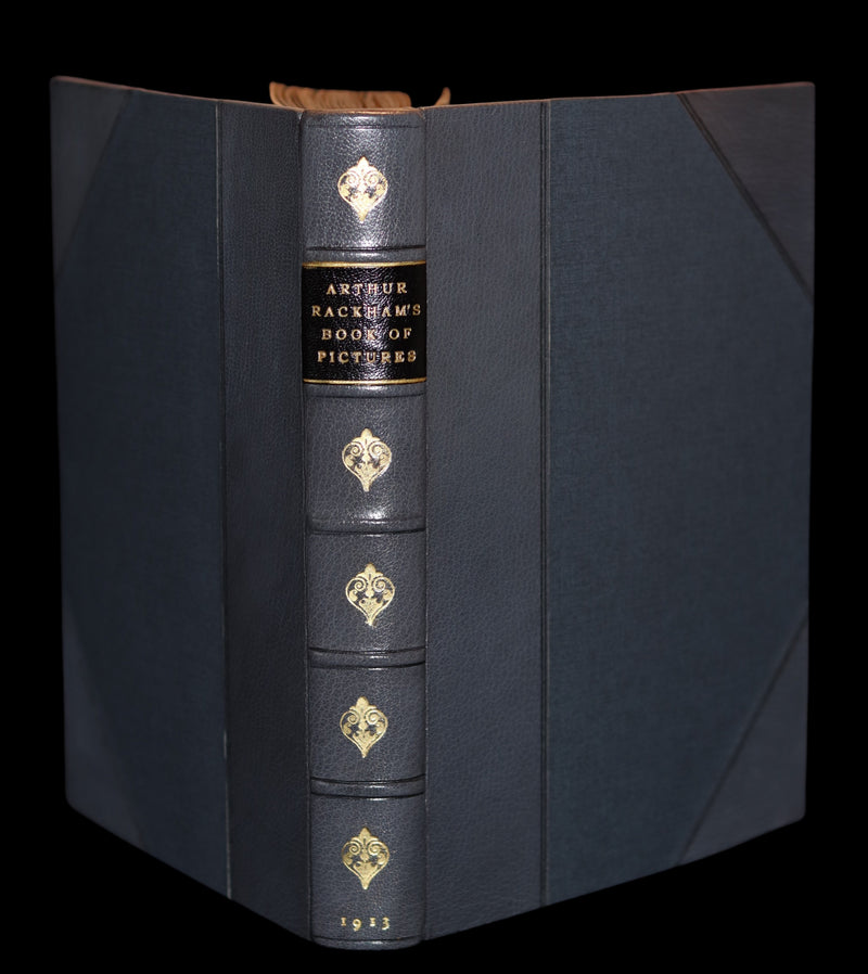 1913 Rare First Edition - Arthur RACKHAM's Book of Pictures - Magic, Elves, Goblins, Dragons, Frog Prince, Santa Claus, Sea Serpent, etc.