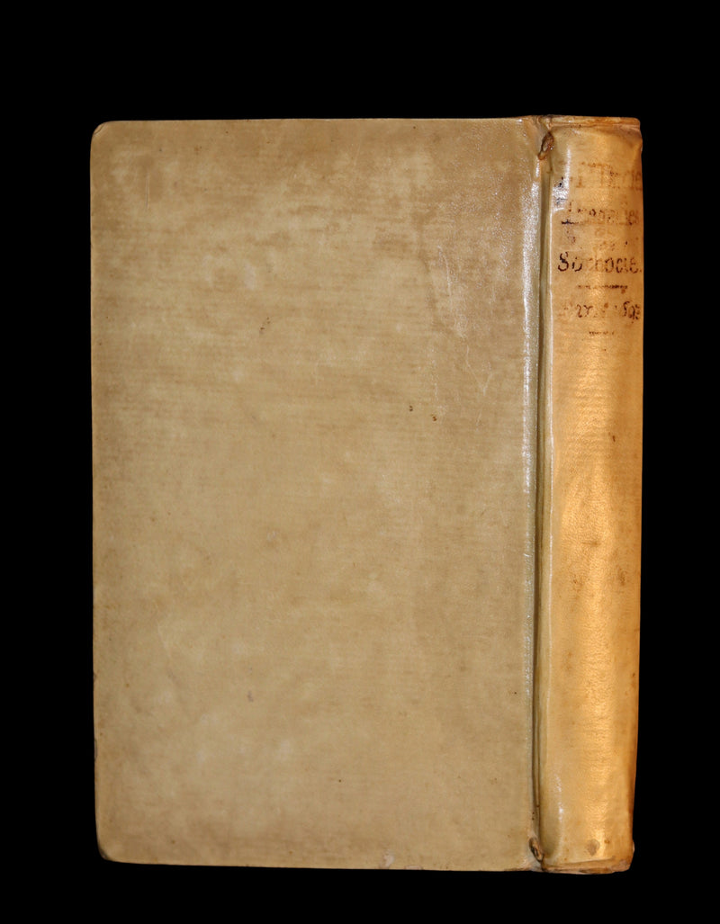 1693 Rare French vellum Book - Sophocles' Tragedies - Oedipe & Electre (Oedipus & Electra).