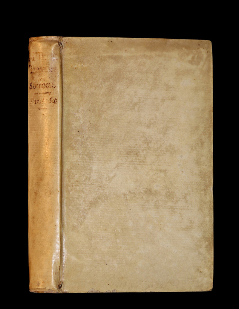 1693 Rare French vellum Book - Sophocles' Tragedies - Oedipe & Electre (Oedipus & Electra).