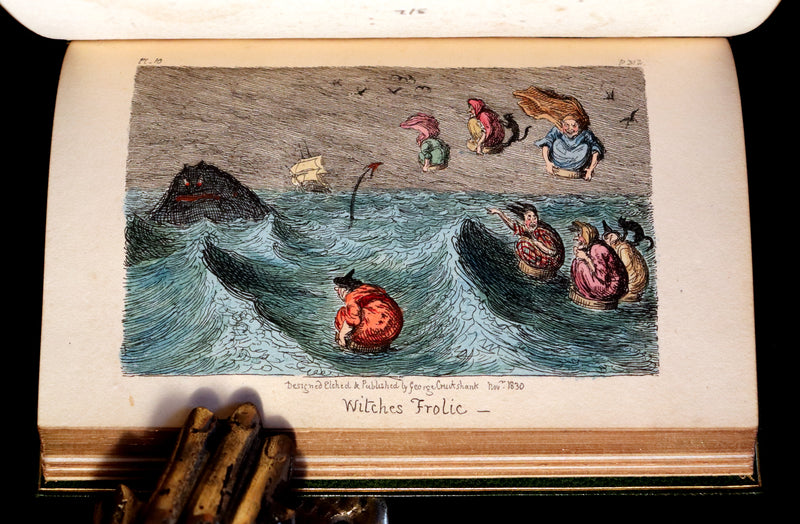 1830 1stED with 3 States illustrations by CRUIKSHANK- Letters on DEMONOLOGY & WITCHCRAFT by W. Scott bound by RIVIERE.